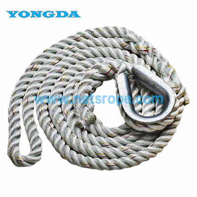 Dayanıklı 20mm 3 iplik eğilmiş dayanıklı nilon ipler demirleme/kurtarma/tükleme için Avrupa pazarı için metreye satılır