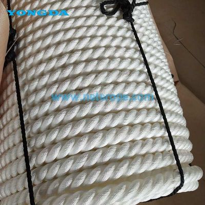 Güçlü 12mm 16mm 18mm 3 ipli Dönüştürülmüş Uzun Sürekli Nylon Düzme İpler Trawling / Booy Bağlantısı / Tekne demirleme için